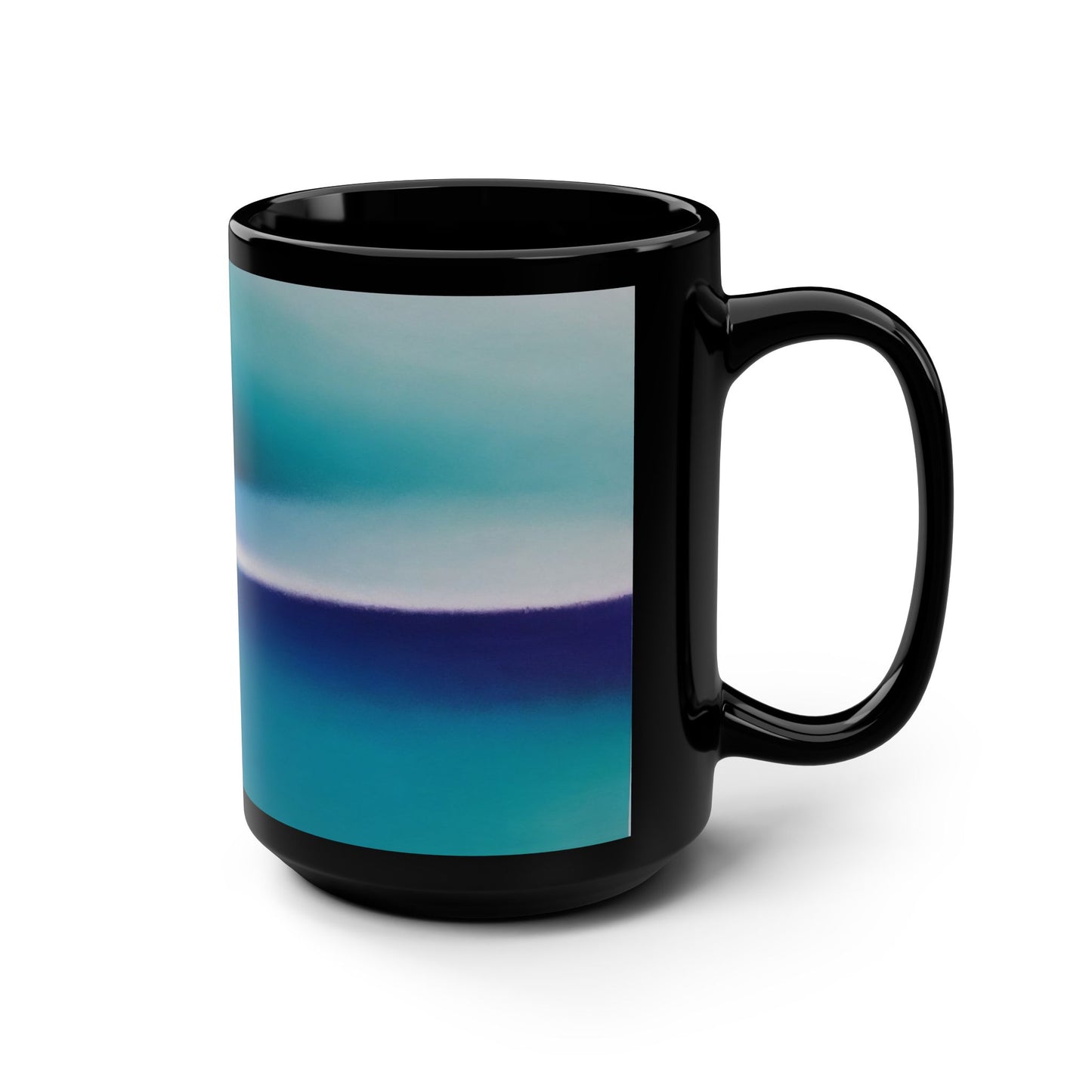 Colorful Abstract Mug, 15oz Black Mug