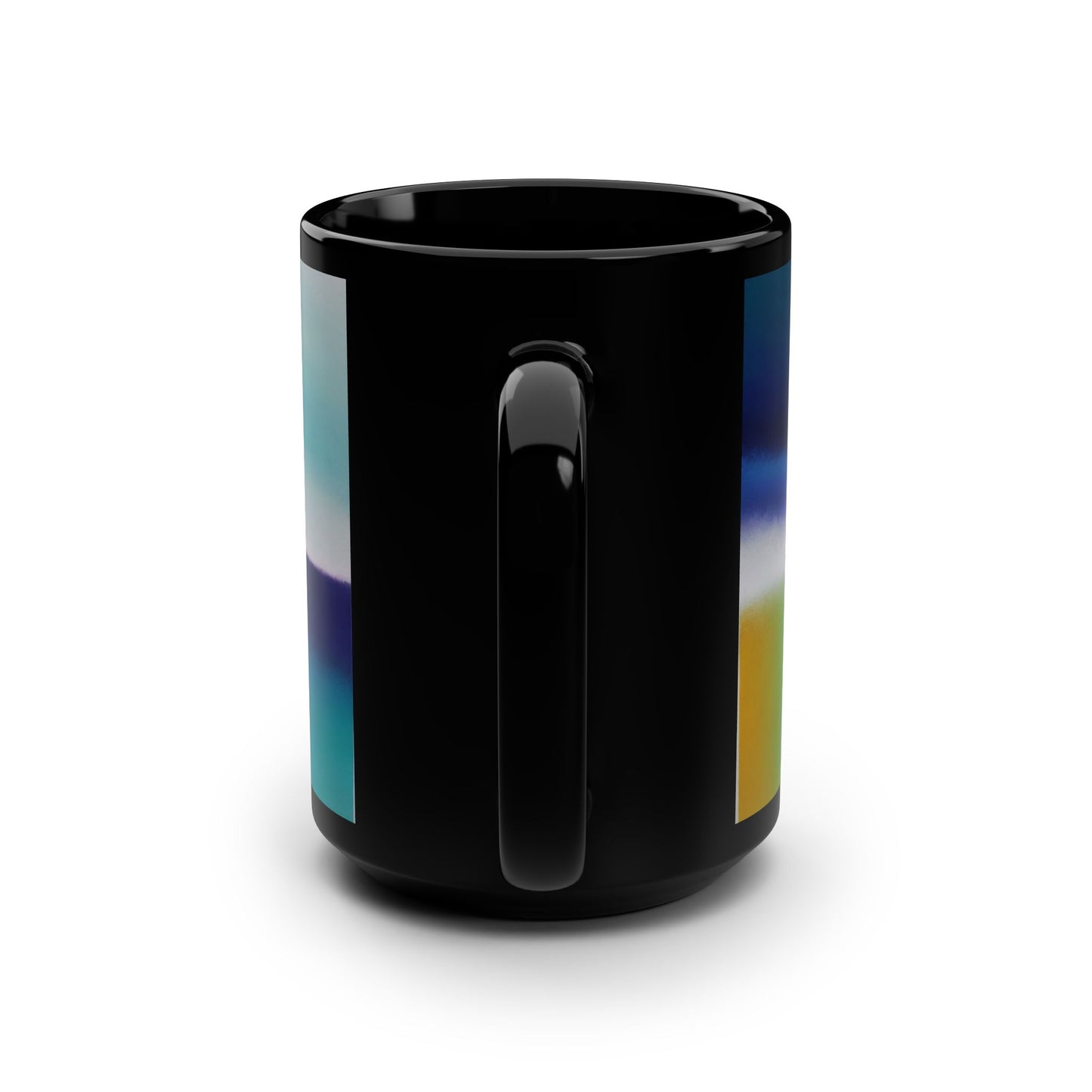 Colorful Abstract Mug, 15oz Black Mug