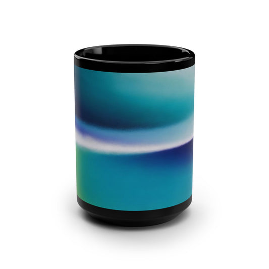 Colorful Abstract Mug, 15oz Black Mug