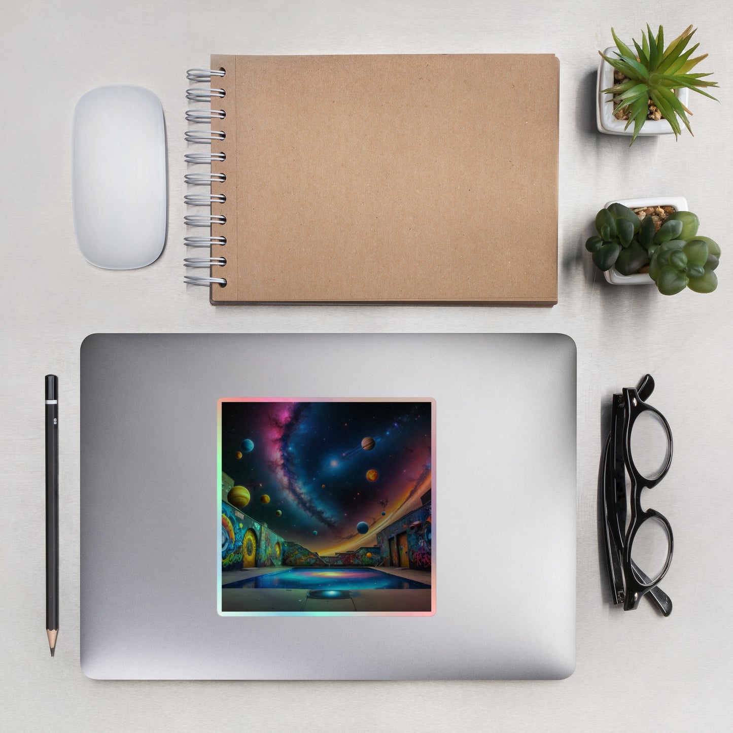 Galaxy Holographic Stickers Artistic Creatives